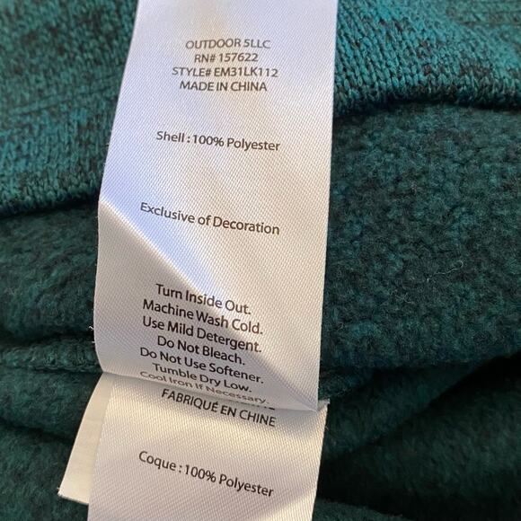 Eddie Bauer Men's Fleece Convector 1/2-Zip Pullover Knitted Sweater Green Small - Picture 6 of 11